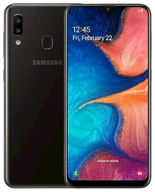 Смартфон Samsung Galaxy A20 3/32 ГБ, черный