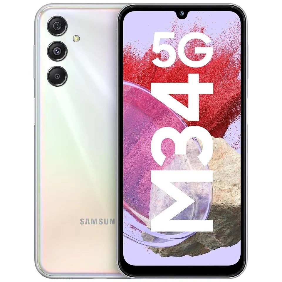 Смартфон Samsung Galaxy M34 5G 8/128 ГБ, серебристый